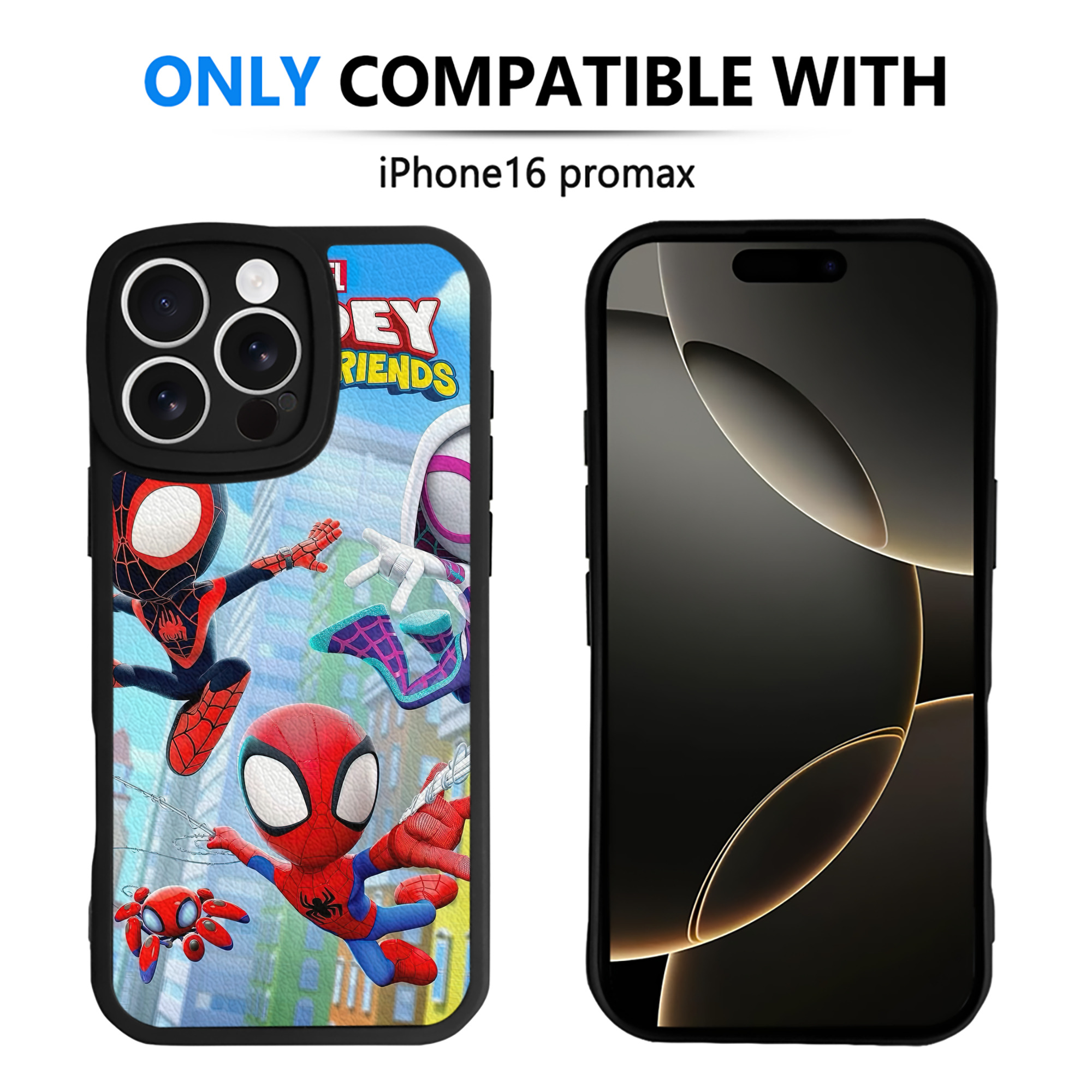 （画像用） Spider Man スパイダーマン 【iPhone 16シリーズ対応】シリコンスマホケース（レザー調） 材質：シリコン